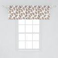 thumbnail image 2 of Ambesonne Brown Paisley Window Valance, Abstract Leafy Inspired Intricate Ornaments Continuous Simple Illustration, Curtain Valance for Kitchen Bedroom Decor with Rod Pocket, 54" X 18", Umber White, 2 of 3
