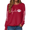 thumbnail image 7 of Godom Oversized Sweatshirt for Women Rugby Graphic Pullover Long Sleeve Drop Shoulder Fleece Sweatshirt, 7 of 7