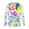 thumbnail image 4 of VBVC Men's UPF 50+ Long Sleeve Rash Guard T-Shirt,Colorful Swirl Quick Dry Lightweight Swim Shirt For Men,Multicolor,S-5XL, 4 of 5