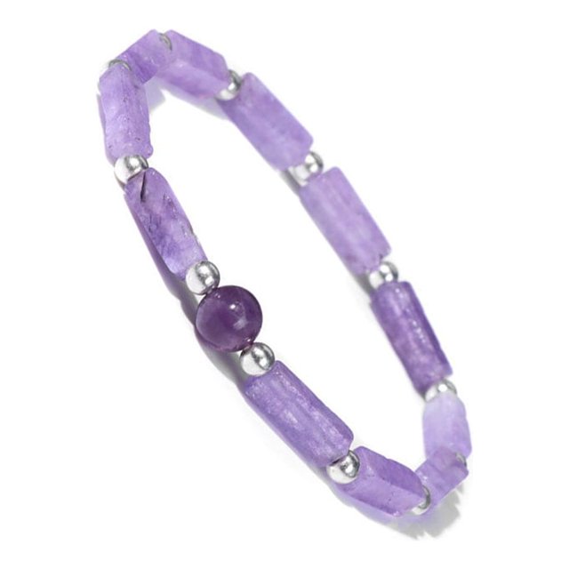 Guardurnaity de cristal para mujer, brazalete de cadenas de cuentas redondas, decoración sencilla de moda, adornos, joyería para novia, joyería Ropa, zapatos y accesorios Miscelánea Violeta