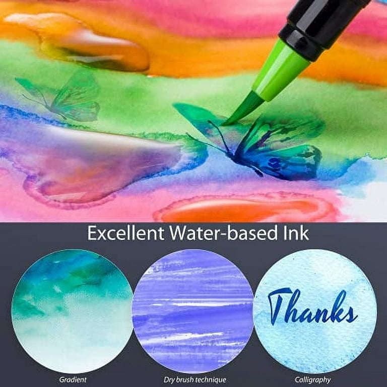 9pcs painting markers watercolor brush markers marker pen Water Soluble