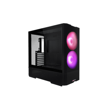 LIAN LI LANCOOL 207 Compact ATX RGB Gaming Computer Case, Tower Chassis w/ 2x140mm  ARGB,2x120mm PWM Fans Pre-Installed, reinventing ATX Layout / Tempered Glass Side Panel (Black) --- LANCOOL 207RX