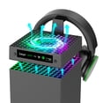 thumbnail image 1 of Cooling Fan Compatible For Xbox Series X With RGB Lights, Automatic Adjustable Speed Top Fan With Headset Stand And USB Port, 1 of 9