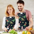 thumbnail image 3 of Christmas Dinosaur Pattern Apron-Garden Aprons for Women with Pockets-Cotton Linen Waterproof Kitchen Cooking Gardening Aprons Adjustable for Kitchen,Cooking,BBQ and Salon 33x27 Inch, 3 of 7