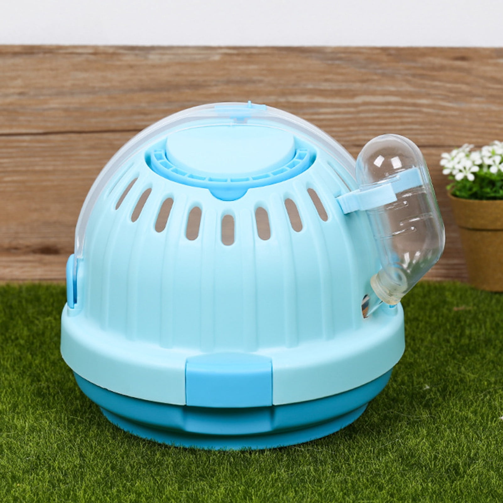 Happy Date Portable Hamster Cage Dwarf Hamster Carry Travel Cage Pet Outgoing Cage for Gerbil Hedgehog Mice Squirrel