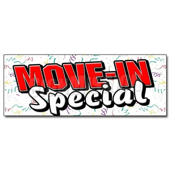 36" MOVE-IN-SPECIAL DECAL sticker apartment rental rent storage  rent home
