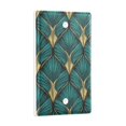 thumbnail image 2 of Yayeee Blank Wall Plate Cover 1-Gang 4.5"x2.7" Home Unused Decorative Outlet, Green Abstract Pattern, 2 of 7