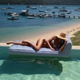 thumbnail image 3 of Sunnylife: Luxe Lie-On Lounger - Le Weekend Navy - Inflatable Pool & Water Float, Lay-Flat w/ Head Rest, Beach-Outdoor-Party Seating, Removeable Cover, 3 of 16