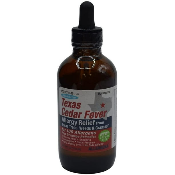Allergena Texas Cedar Fever Allergy Relief 100 allergens Plus Drainage