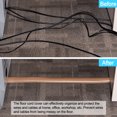 thumbnail image 6 of Floor Cord Cover Cable Protectors 0.8" W x 0.4" H 3.3ft White Self Adhesive Cable Management for Home Office, 6 of 6