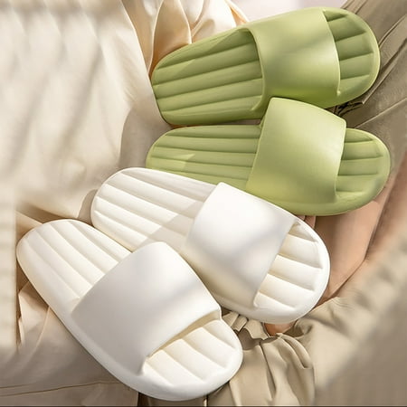 

Cathalem Women s Summer Pure Color Simple EVA Family Bathroom Slippers Womens Soft Slippers Green 7.5