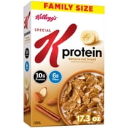 Kellogg's Special K Protein Banana Nut Bread Breakfast Cereal, 10g Protein and 6g Fiber, Family Size, 17.3 oz