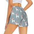 thumbnail image 3 of Vsdgher Cartoon Poodle Dog Print Women's Running Double Layer Shorts High Waisted with Pockets Elastic Yoga Workout Athletic Gym Sports, 3 of 8