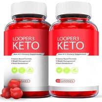(2 Pack) Looper3 Keto ACV Gummies - Apple Cider Vinegar Supplement for Weight Loss - Energy & Focus Boosting Dietary Supplements for Weight Management & Metabolism - Fat Burn - 120 Gummies