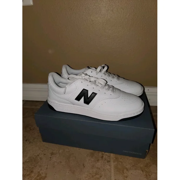 New Balance BB80 Leather White & Black Low Top Shoes Sneakers US Men's Size 8