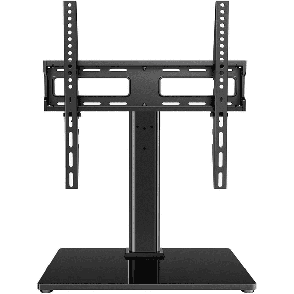 Swivel Universal TV Stand/Base - Table Top TV Stand for 32-60 inch LCD LED TVs - Height Adjustable TV Mount Stand with Tempered Glass Base, VESA 400x400mm,Holds up to 88lbs PSTVS09