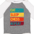 thumbnail image 4 of Inktastic Chess Player Eat Sleep Chess Repeat Boys or Girls Long Sleeve Baby Bodysuit, 4 of 5