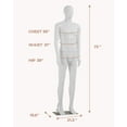 thumbnail image 5 of FDW 73 inch Adjustable Male Mannequin with Stable Base Stand, Perfect for Display, 5 of 7