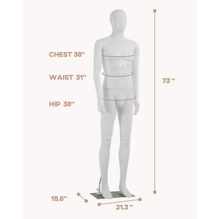 Male Mannequin Full Body Dress Form Sewing Manikin Adjustable