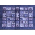 thumbnail image 1 of Ahgly Company Machine Washable Indoor Rectangle Abstract Blue Modern Area Rugs, 2' x 4', 1 of 4