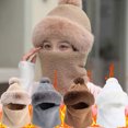 thumbnail image 2 of Conjunto de gorro y bufanda con capucha para mujer, gorros de cuello de felpa, gorros cálidos de Rusia, gorro a prueba de viento de esquí al aire libre., 2 of 5