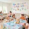 thumbnail image 4 of 140Pcs Easter Decorations Set - Easter Paper Plates & Napkins Sets, Easters Dinnerware/Tableware Sets Including Cups Straws Plastic Cutlery Disposable Tablecloth for Easter Party Decor C, 4 of 5