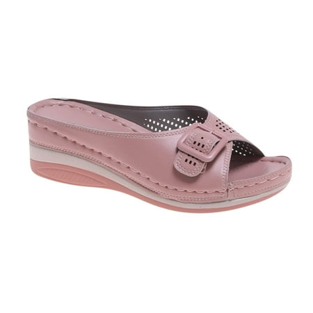 

VerPetridure Women s Platform & Wedge Sandals Women s Flat Shoes Ladies Beach Sandals Summer Non-Slip Causal Slippers