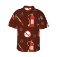 thumbnail image 3 of Kll Men'S Hawaiian Shirt Short Sleeve Button Down Beach Shirts-Fire Extinguisher, 3 of 8