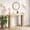 Wood color, variant on Huisuilinss Fluted Console Table,42.5" Oval Entryway Table With Storage Shelf,Modern Sofa Table Behind Couch For Hallway Foyer Living Room