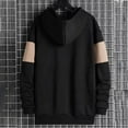 thumbnail image 4 of VNKIDY Men's Hoodies Autumn Winter Thermal Insulated Color Block Sweatshirt Long Sleeve Loose Fit Drawstring Hooded Pullover For Cold Weather Fashionable Tops, 4 of 4