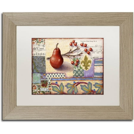 Florentine Pearl - Trademark Fine Art 'Florentine Pear' Canvas Art by Rachel Paxton, White Matte, Birch Frame