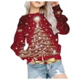 thumbnail image 1 of Zanarzt Chandail à Col Rond pour Garçons Chandail pour Filles Automne et Hiver Manches Longues Haut de Noël Col Rond Chandail pour Enfants Orange, 2-3 Ans, 1 of 5