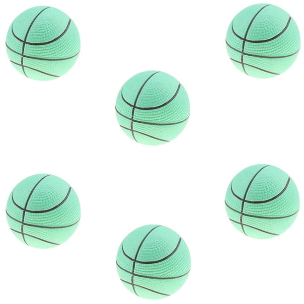 6 pelotas saltarinas de goma EVA de 2,5 pulgadas para jardín. Verde