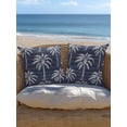 thumbnail image 5 of Outdoor Pillows Waterproof, Navy Blue Palm Tree Throw Pillows with Inserts Included, Summer Botanical Tropical Tree Indoor Outdoor Decorative Lumbar Pillow for Bed/Couch/Patio 18"x18", 1Pcs, 5 of 8