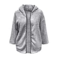 thumbnail image 4 of Women's Casual Thick Knitted Cardigan Solid Color Sleeve Furry Coat Zip Sweaters for Women Sweater Women Snow Gear Women Flannel Jackets for Women Figs Scrub Jacket Women Long Polyester Jackets for, 4 of 4