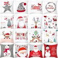 thumbnail image 1 of Funda de cojín navideña de 45 x 45 cm, funda de almohada con decoración navideña, fundas de cojín para el hogar, regalos navideños 2023, fundas de almohada, 1 of 5