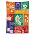 thumbnail image 3 of Ambesonne Fitness Tablecloth Rectangular Table Cover, Daily Life Chart Lettering, 60"x90", Multicolor, 3 of 4