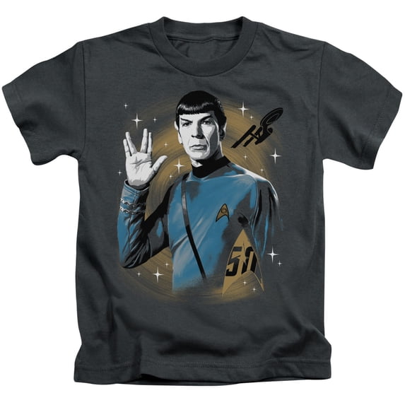 Star Trek Space Prosper Youth 18/1 T-Shirt Charcoal