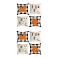 thumbnail image 3 of kurtrusly 4pack/lot Holiday Home With Easy-care Pillowcase Soft Cushion Cover Halloween-4 2Set, 3 of 6