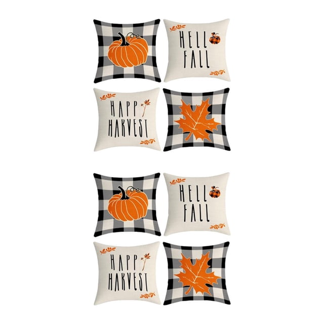 maskred 4piece Effortless Maintenance With Easy-care Decorative Pillow Cover Holiday Halloween-4 2Set