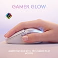 thumbnail image 6 of Logitech G705 Wireless Gaming Mouse, Customizable LIGHTSYNC RGB Lighting, LIGHTSPEED Wireless, Bluetooth Connectivity, Lightweight, PC/Mac/Laptop - White Mist, 6 of 8