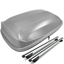 DNA Motoring PT-ZTL-8100-GY Universal 120cm Adjustable Roof Rail Aluminum Cross Bar Cargo Box Luggage Carrier w/Lock Key (Grey)