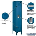 thumbnail image 4 of Salsbury Industries 61155BL-U Single Tier 12-Inch Wide 5-Feet High 15-Inch Deep Unassembled Standard Metal Locker Blue, 4 of 4