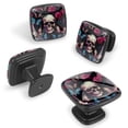 thumbnail image 2 of 4 Pcs Cabinet Handle Drawer Pulls Skull Butterfly Knobs with Screws Square Furniture Office Cabinet Knob Decoration, 2 of 7