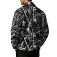 thumbnail image 7 of GrmtClth Autumn Mens Leaf Camo Heritage Trucker Jacket Long Sleeve Snap Buttons Relaxed Cut Road Trip Leisure Outerwear Black 2XL, 7 of 7