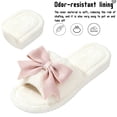 thumbnail image 4 of CHICVOMEY House Slippers for women Plush Memory Foam Indoor Shoes with Bow Cute Fuzzy House shoes, 4 of 8