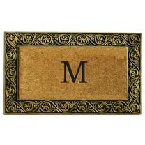 Calloway Mills Prestige Gold Monogram Outdoor Doormat 18" x 30" (Letter M)