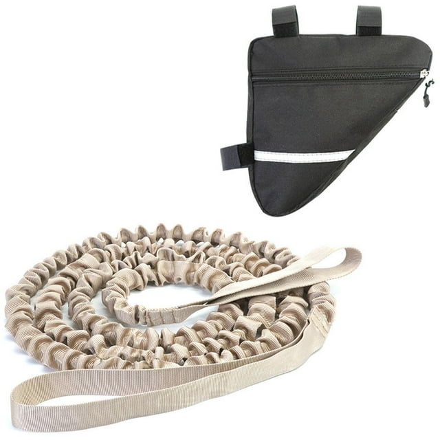 Cuerda de remolque Greeniant elástica para bicicleta conexión rápida caqui