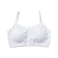 thumbnail image 3 of AINIYS Secure Fit Bra for Girls Wireless Cotton Soft Cup Bra Lightly Padded Training Bra for Teen Bralette Breathable Student Everyday Bras Thin Style Modal Growth Bra White M, 3 of 3