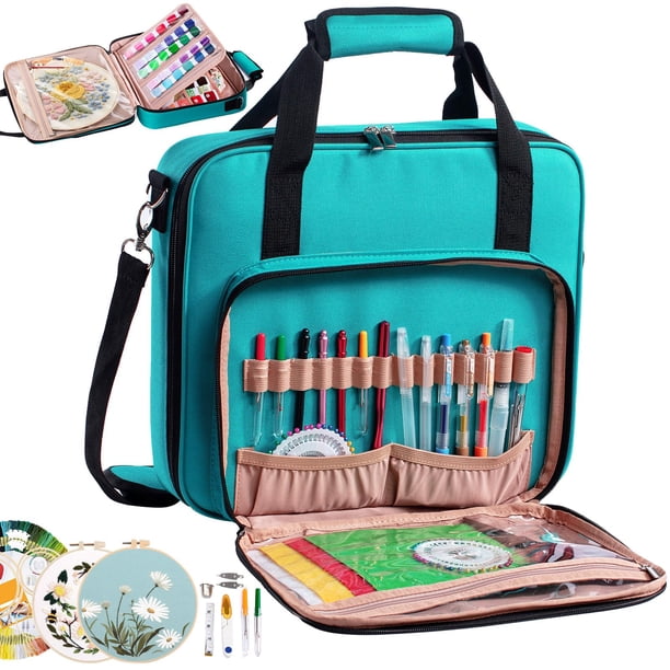 Bolsa bordada MYBAGZING grande con bolsillos y correa para el hombro